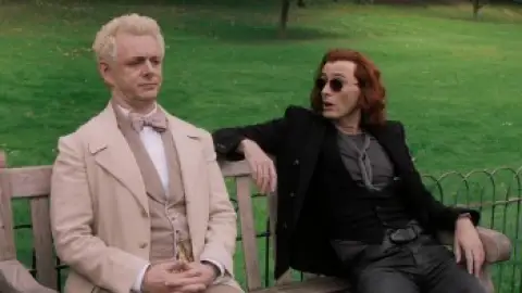 Still 1 of Good Omens (Season 1) WEB-DL [Hindi (DD5.1) & English] 4K 1080p 720p & 480p [x264/10Bit-HEVC] | [ALL Episodes] | PrimeVideo Series